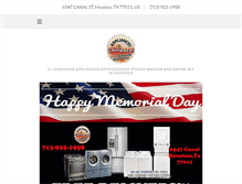 Tablet Screenshot of elchiripazoappliances.com